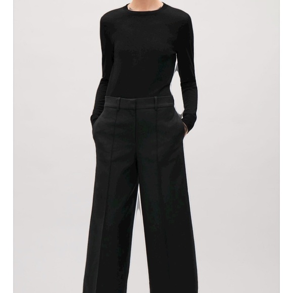 COS WIDE-LEG PANTS BLACK size 6 - Picture 1 of 15